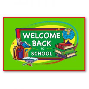 Welcome Back to School – Sept. 6, 2016