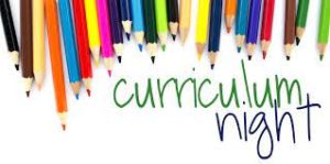 Curriculum Night – Wednesday, September 21 from 7:00 p.m. to 8:00 p.m.